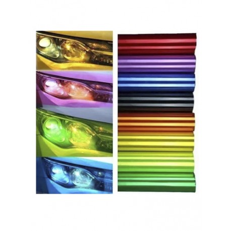 VINIL AUTO FARO VARIOS COLORES .50CMS