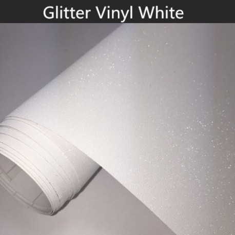 VINIL GLITER BLANCO .61CMS