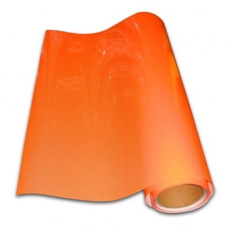 TEXTIL MICROPERFORADO NARANJA NEON